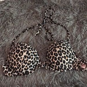 Cheetah Print Bathing Suit Bikini Top